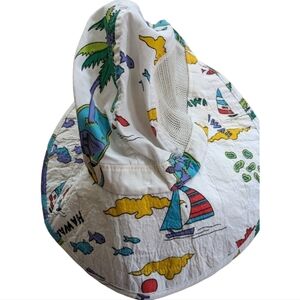 ⭐Hawaii themed adjustable vented side sun hat